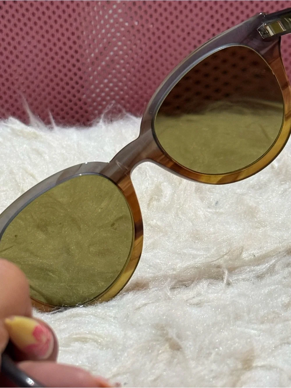 Kirkland Brown Gradient Round Sunglasses Gray Brown Fade 51/20 Made in Italy